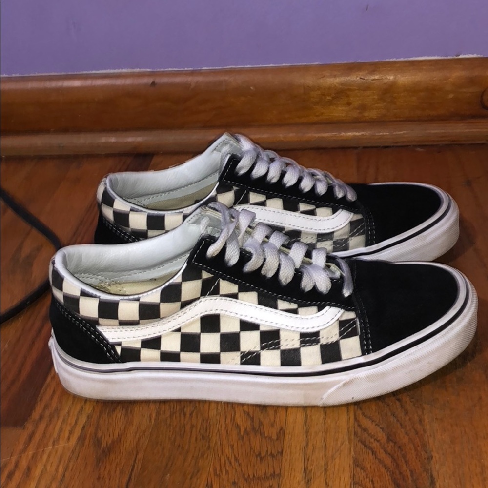 Black and white checkered vans